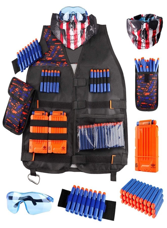 PATPAT® Tactical Vest Kit for Youth, Blaster Gear for Boys Girls, Blasters Set for 6 Years Boys Birthday Christmas Gifts -Orange - Image 1